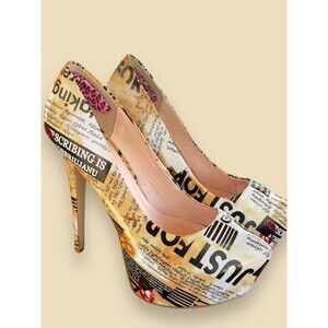 Bumper Women’s Sexy Gossip Rag Heels Closed Toe Stiletto Platform Pumps Size 10